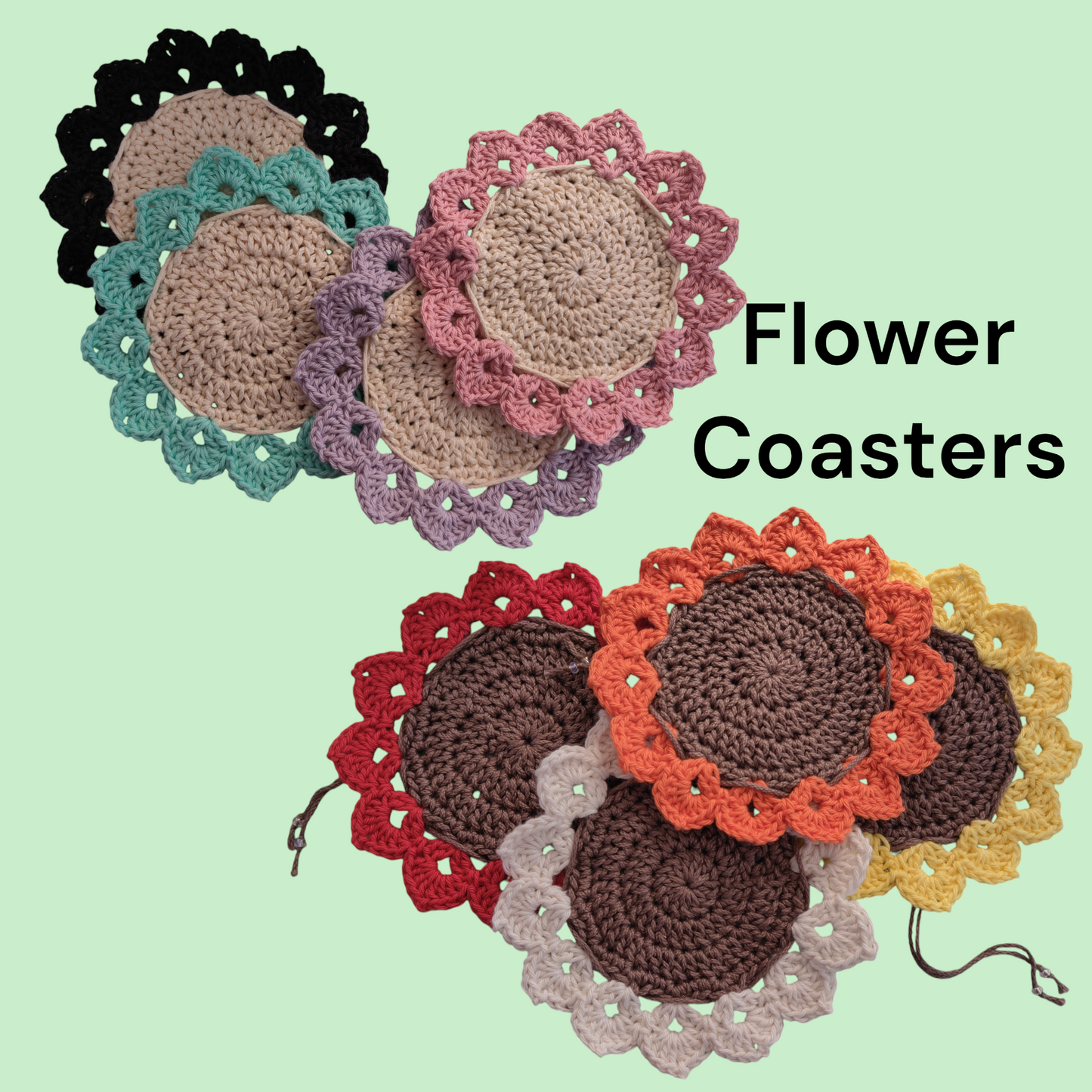 Flower Coasters Set