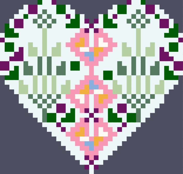 Heart of Gold Full of Sorrow (Beaded Tatreez)
