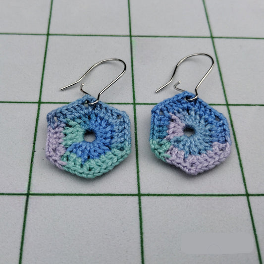 Micro Hexagon Earrings (Spring Awakening)