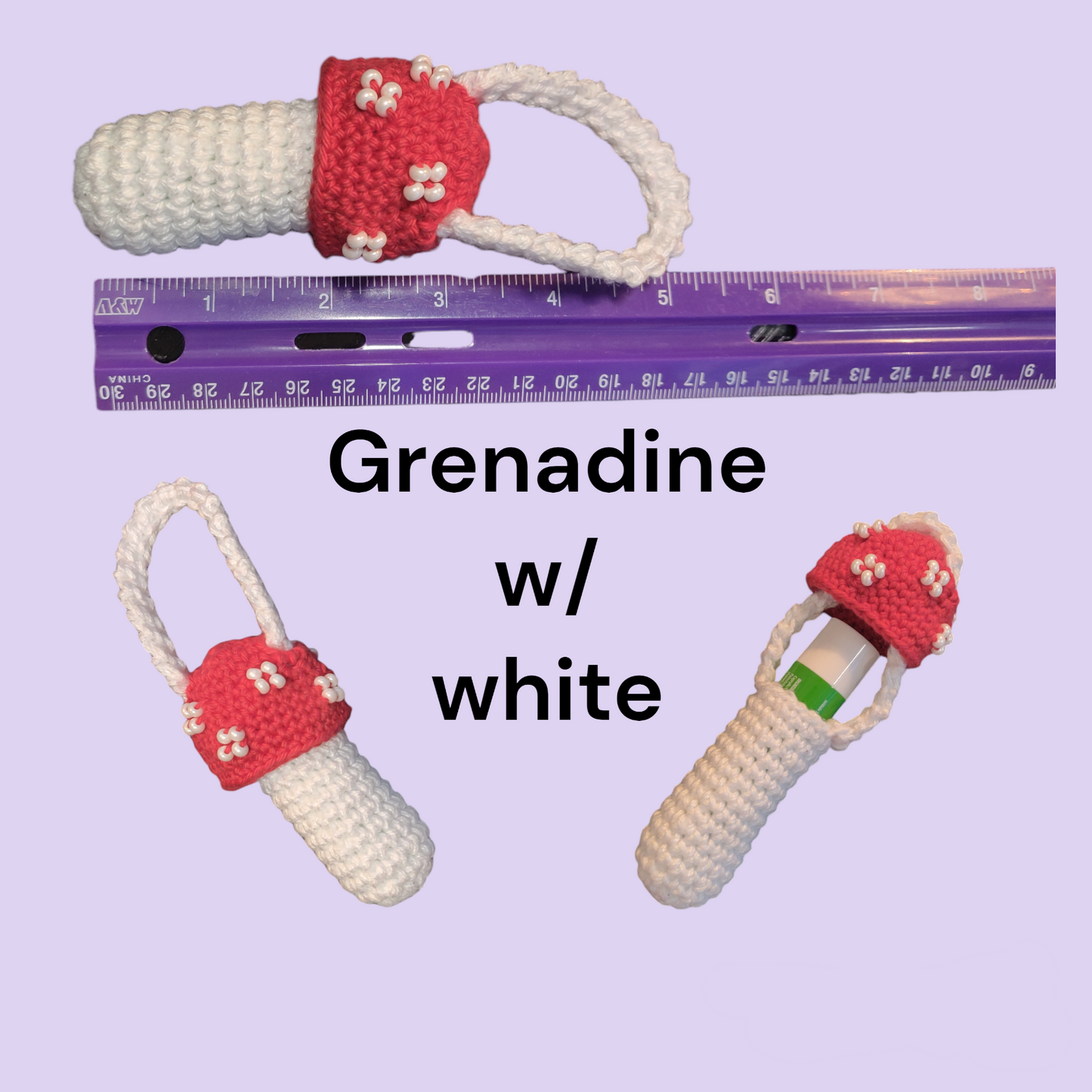 Mushroom Chapstick Holder - Beaded