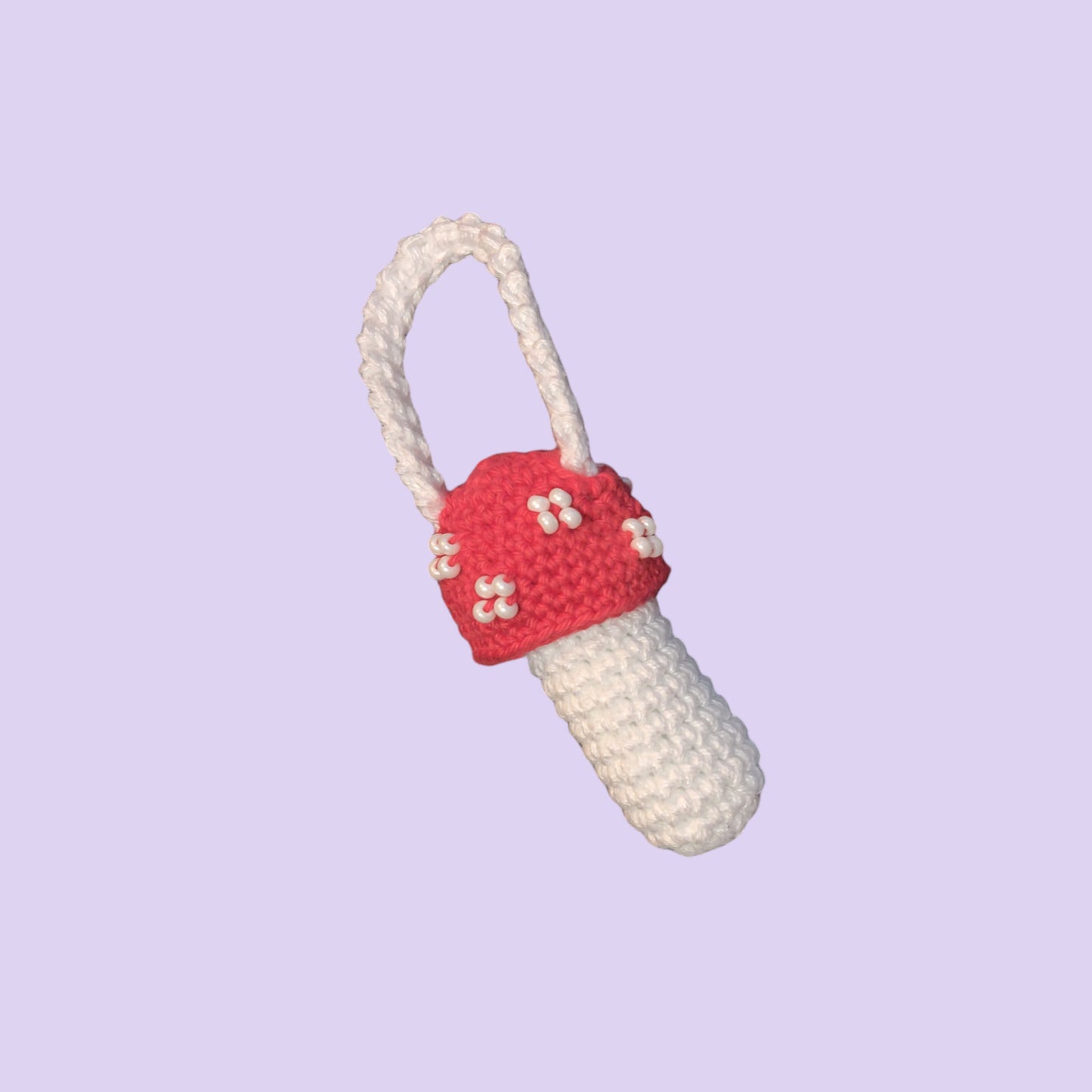 Mushroom Chapstick Holder - Beaded