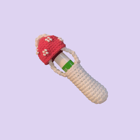 Mushroom Chapstick Holder - Beaded