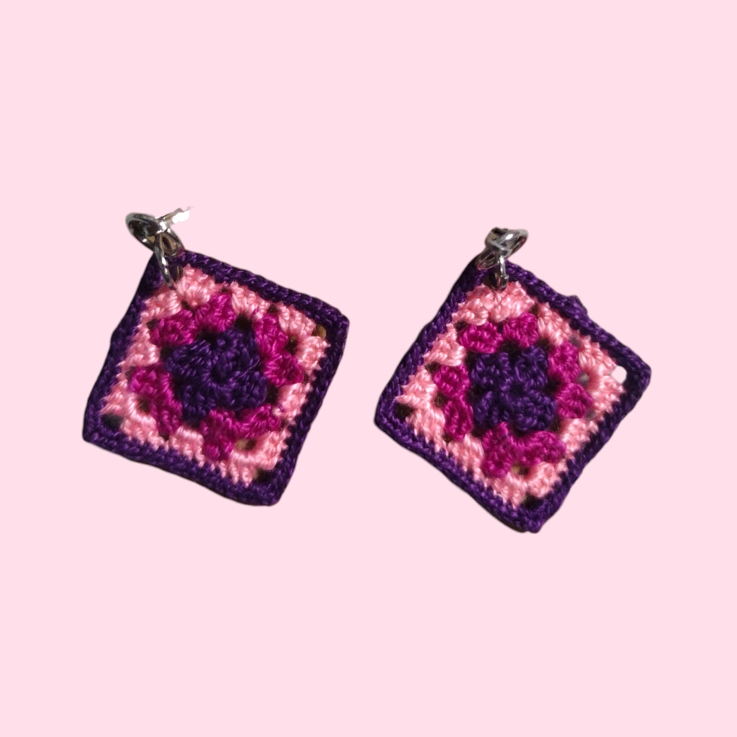 Micro Granny Square Earrings