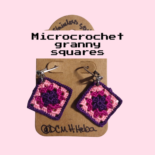 Micro Granny Square Earrings
