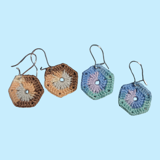 Micro Hexagon Earrings