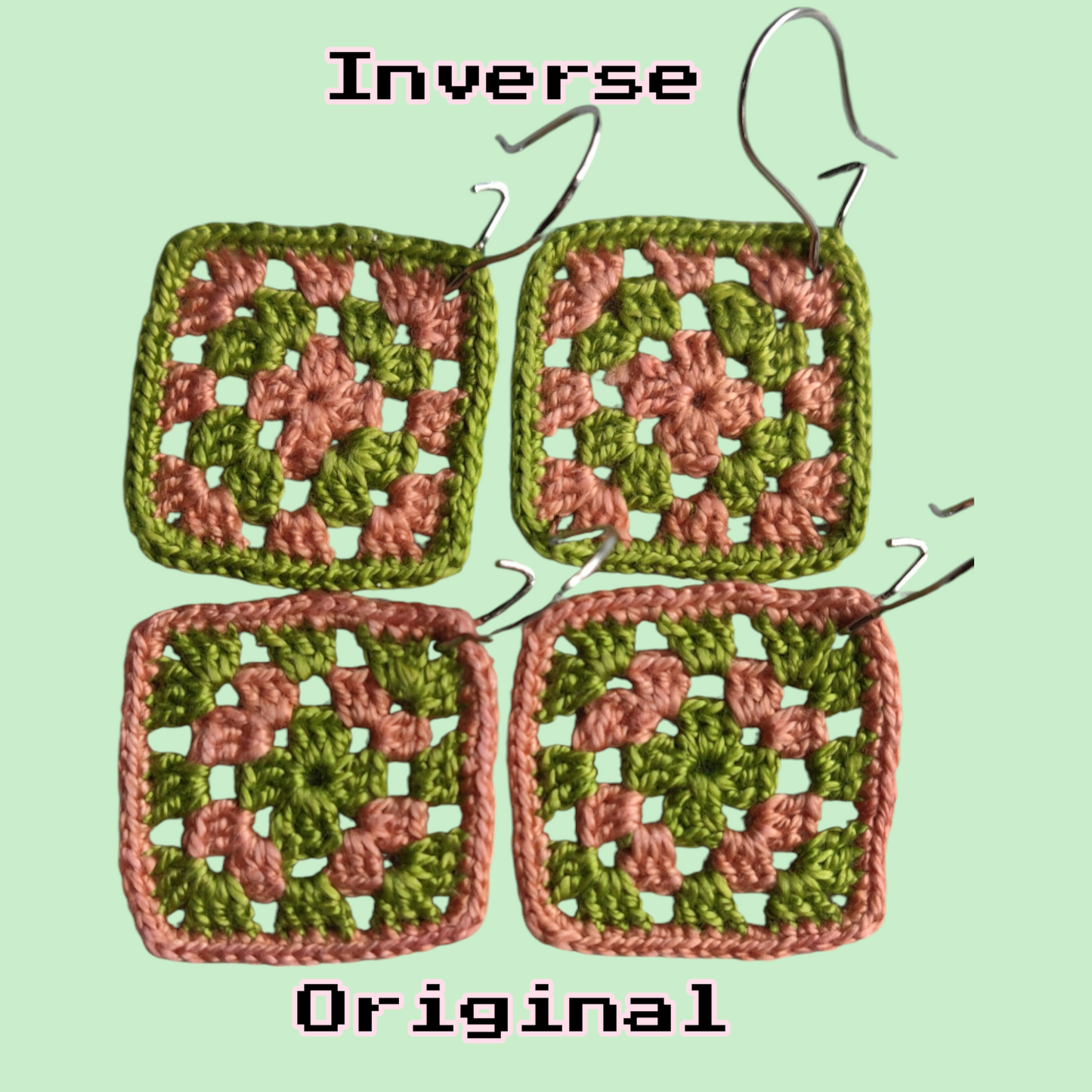 Micro Granny Square Earrings