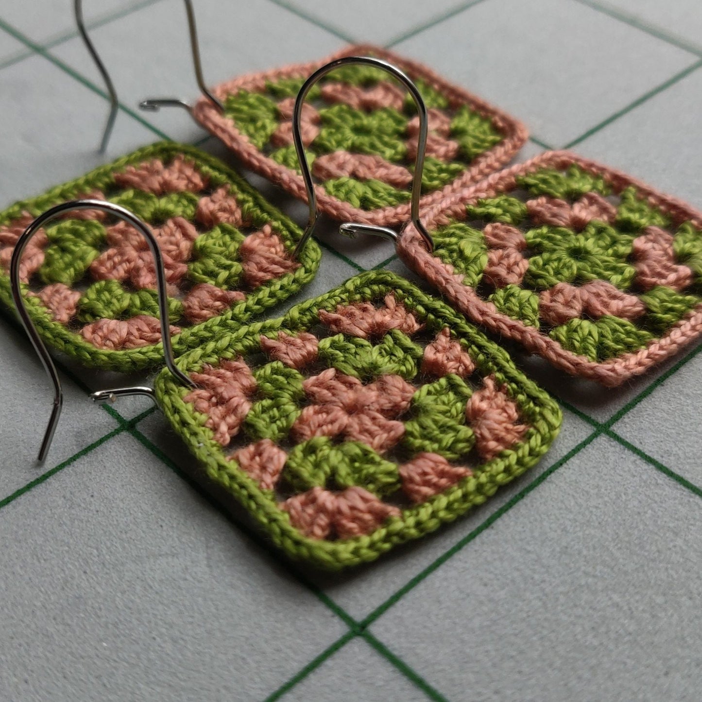 Micro Granny Square Earrings