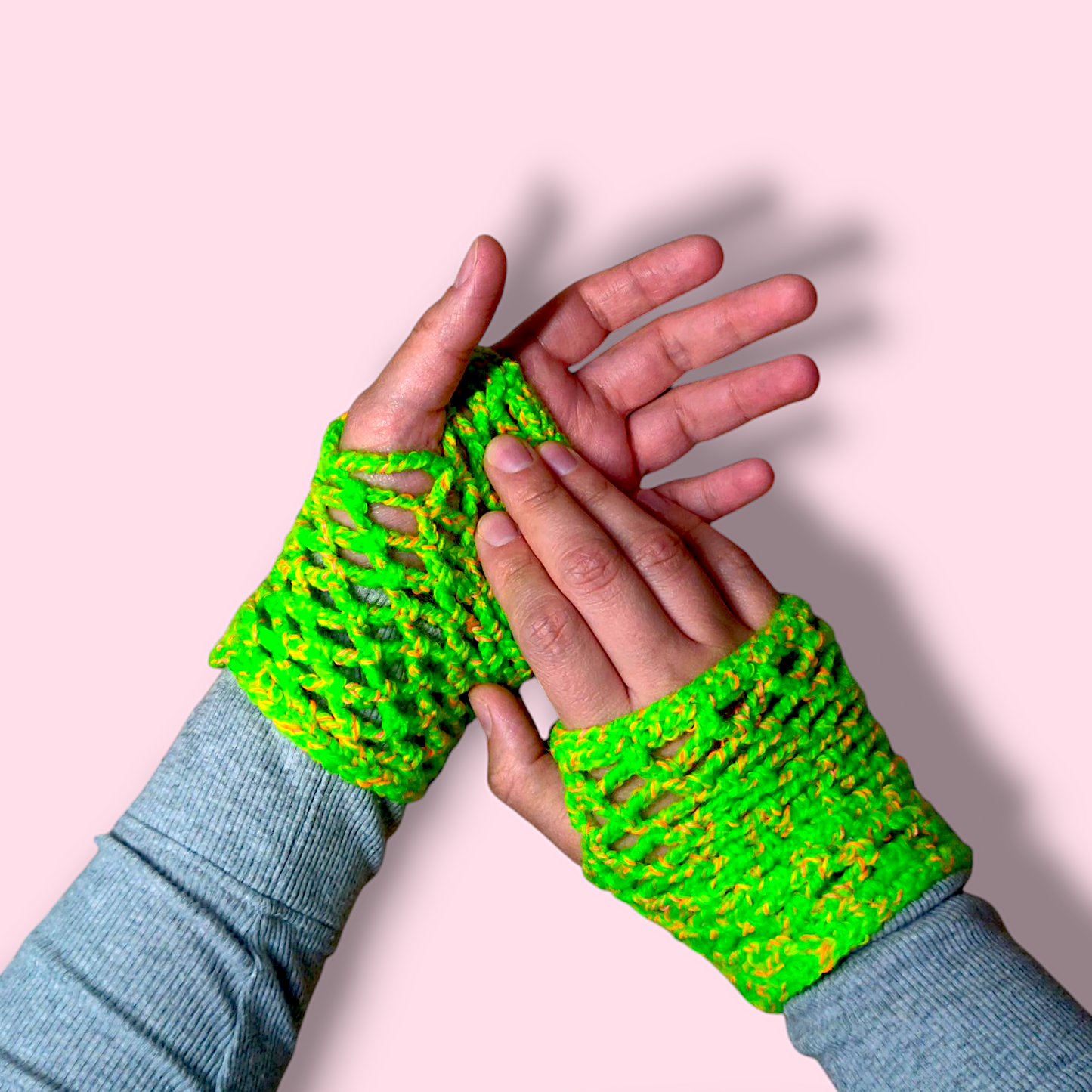 Fishnet Gloves (Neon Green)